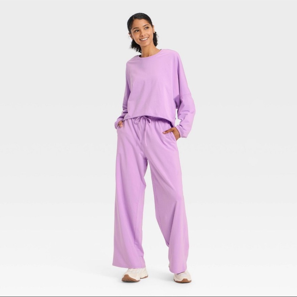 JoyLab™ Women's Washed Jersey Long Sleeve Top - Purple XS - Picture 3 of 10
